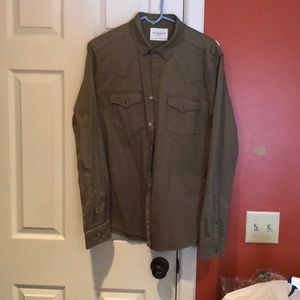 Primark green button down brand new